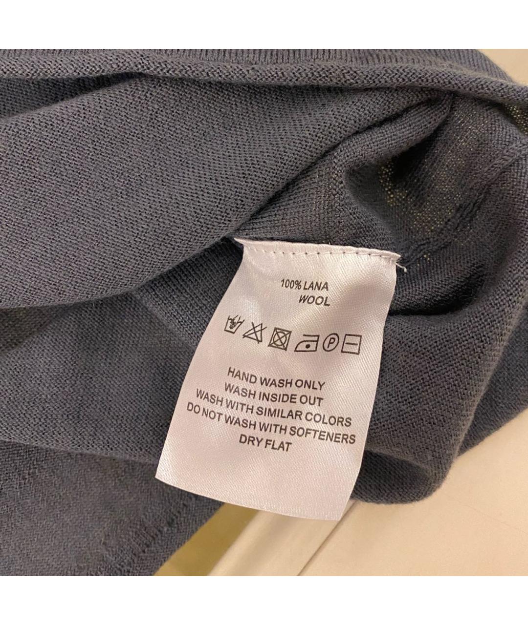 Bruno Manetti Антрацитовый шерстяной джемпер / свитер, фото 8