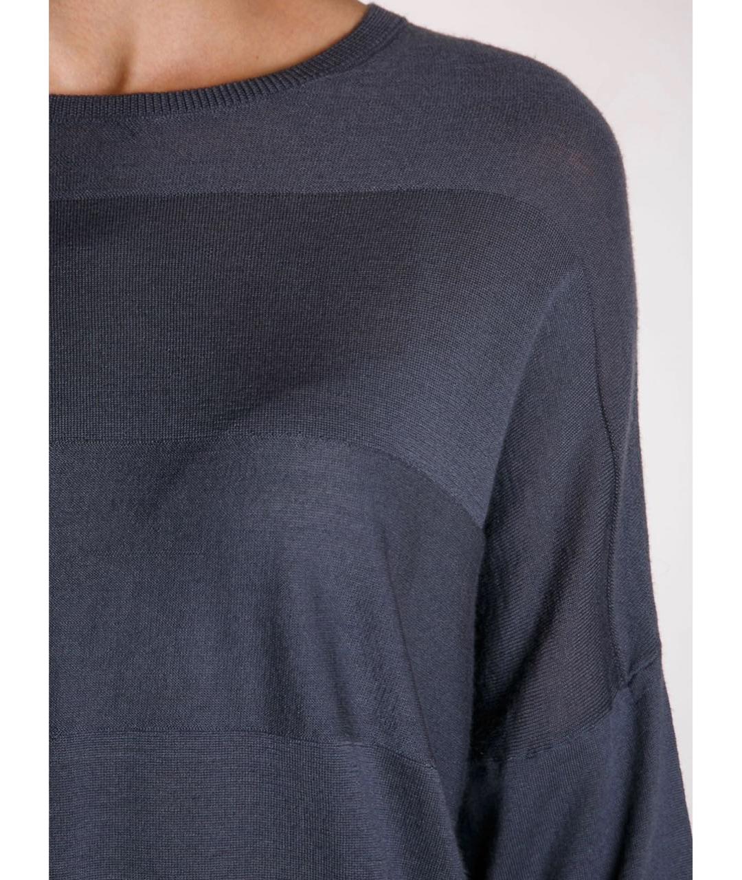 Bruno Manetti Антрацитовый шерстяной джемпер / свитер, фото 5