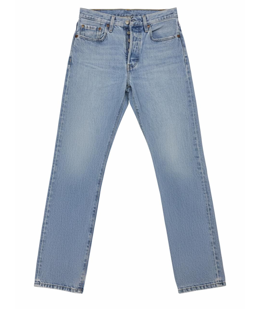 LEVI'S Голубые хлопковые прямые джинсы, фото 1