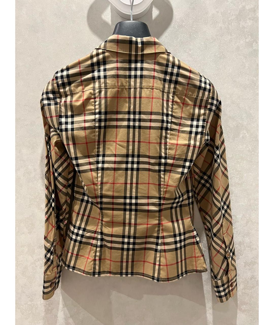 BURBERRY Коричневая хлопковая рубашка, фото 2