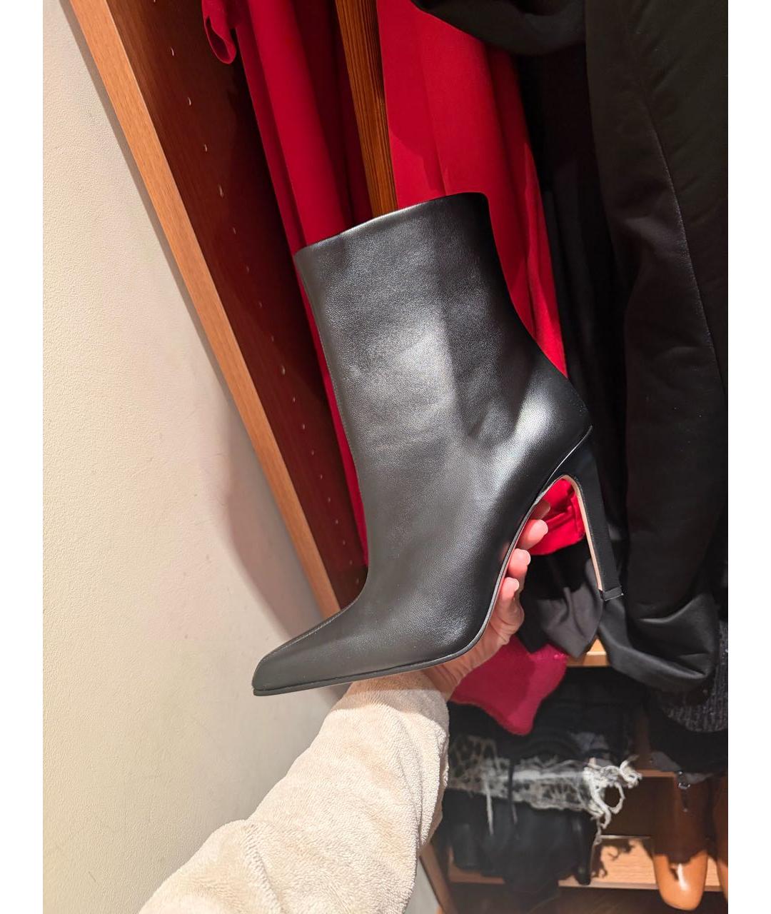 PARIS TEXAS Черные кожаные ботильоны, фото 7