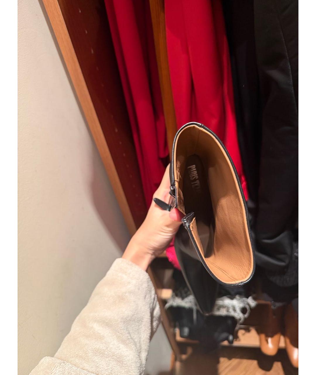 PARIS TEXAS Черные кожаные ботильоны, фото 6