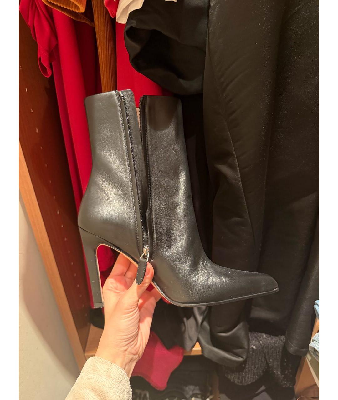 PARIS TEXAS Черные кожаные ботильоны, фото 4