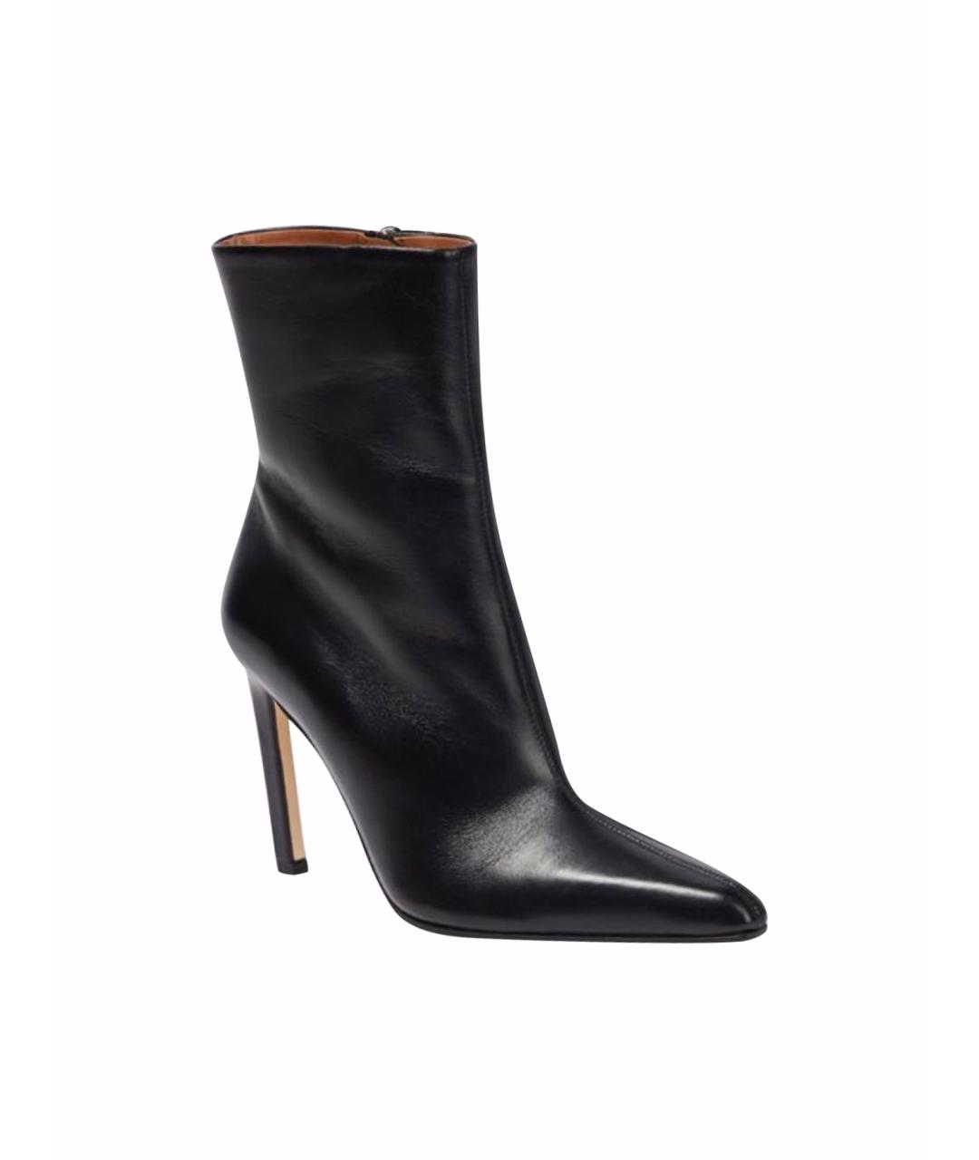 PARIS TEXAS Черные кожаные ботильоны, фото 1