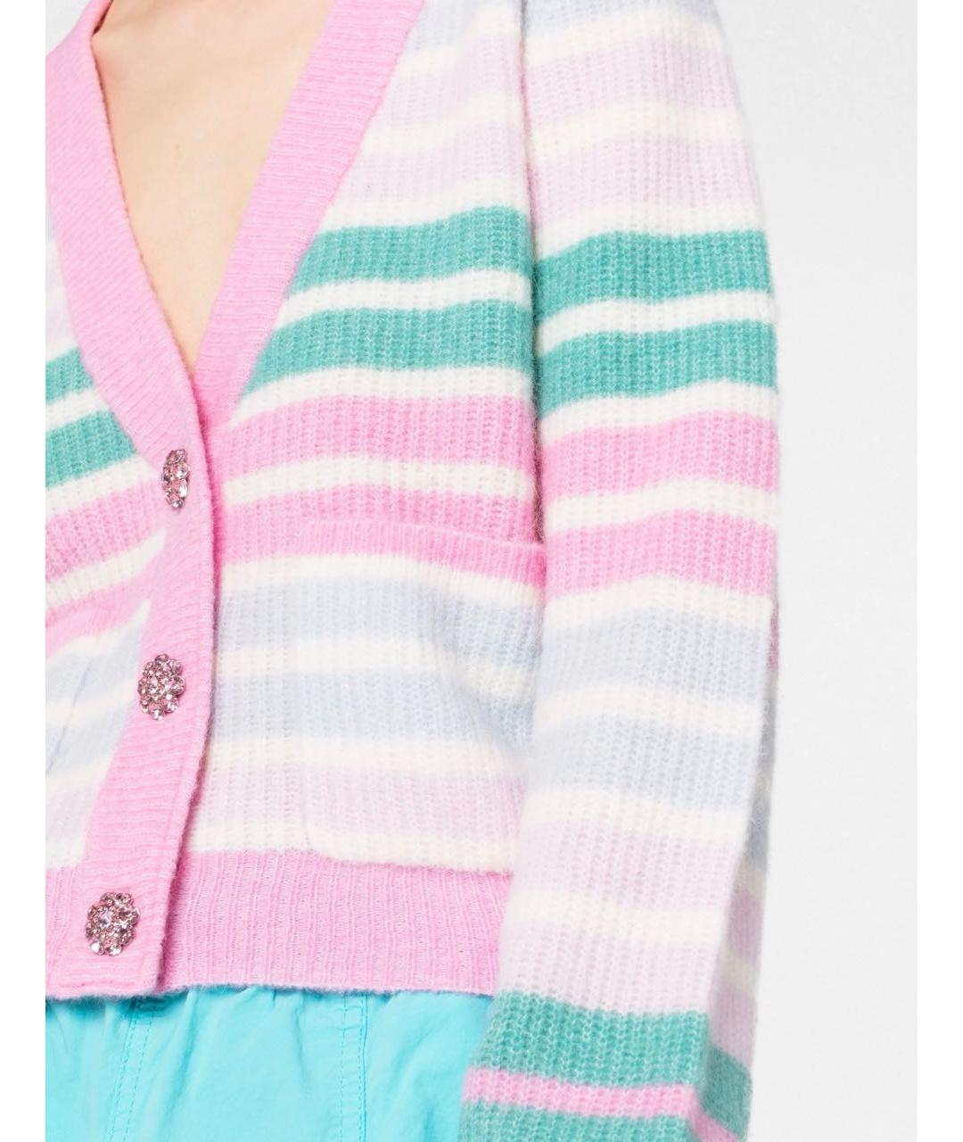 GANNI Розовый шерстяной кардиган, фото 3