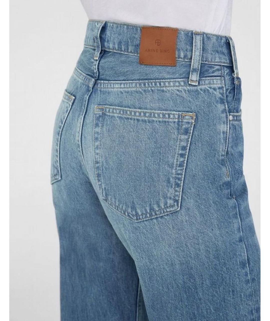 ANINE BING Синие хлопковые джинсы клеш, фото 8