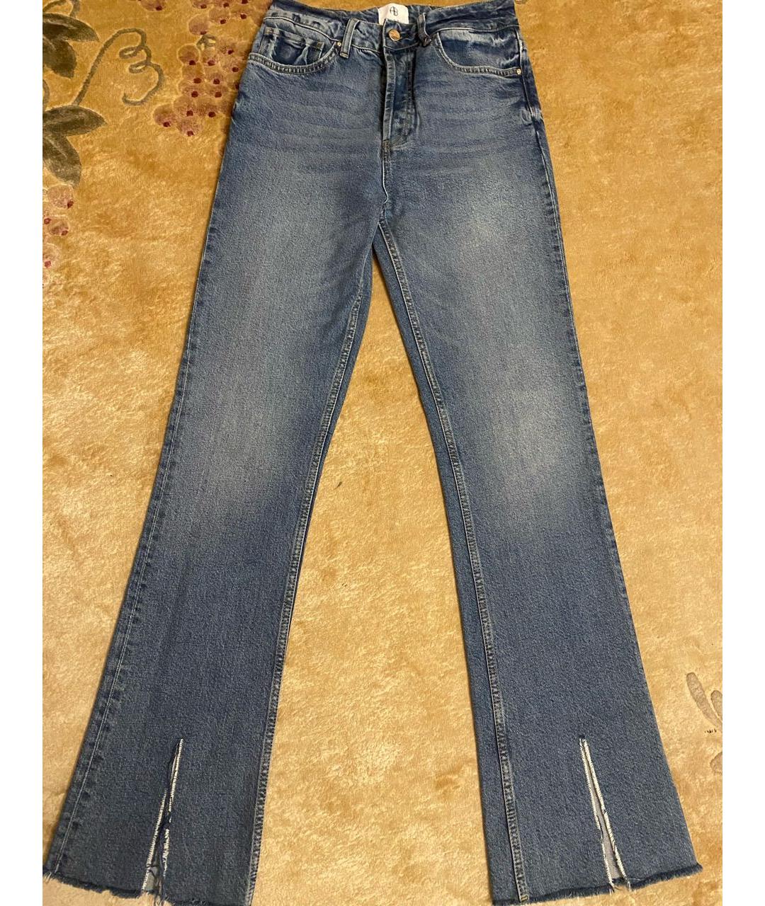 ANINE BING Синие хлопковые джинсы клеш, фото 9