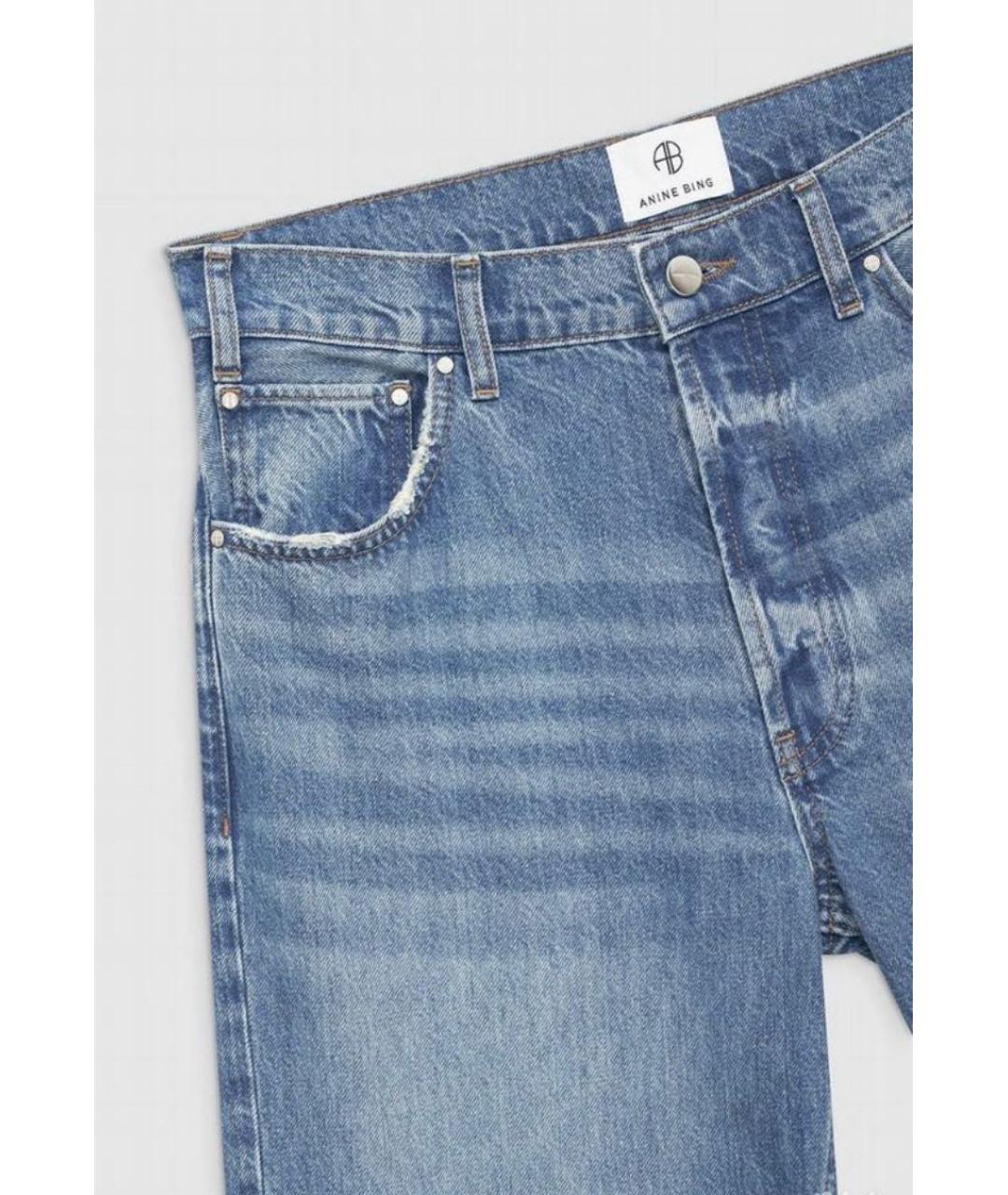 ANINE BING Синие хлопковые джинсы клеш, фото 7