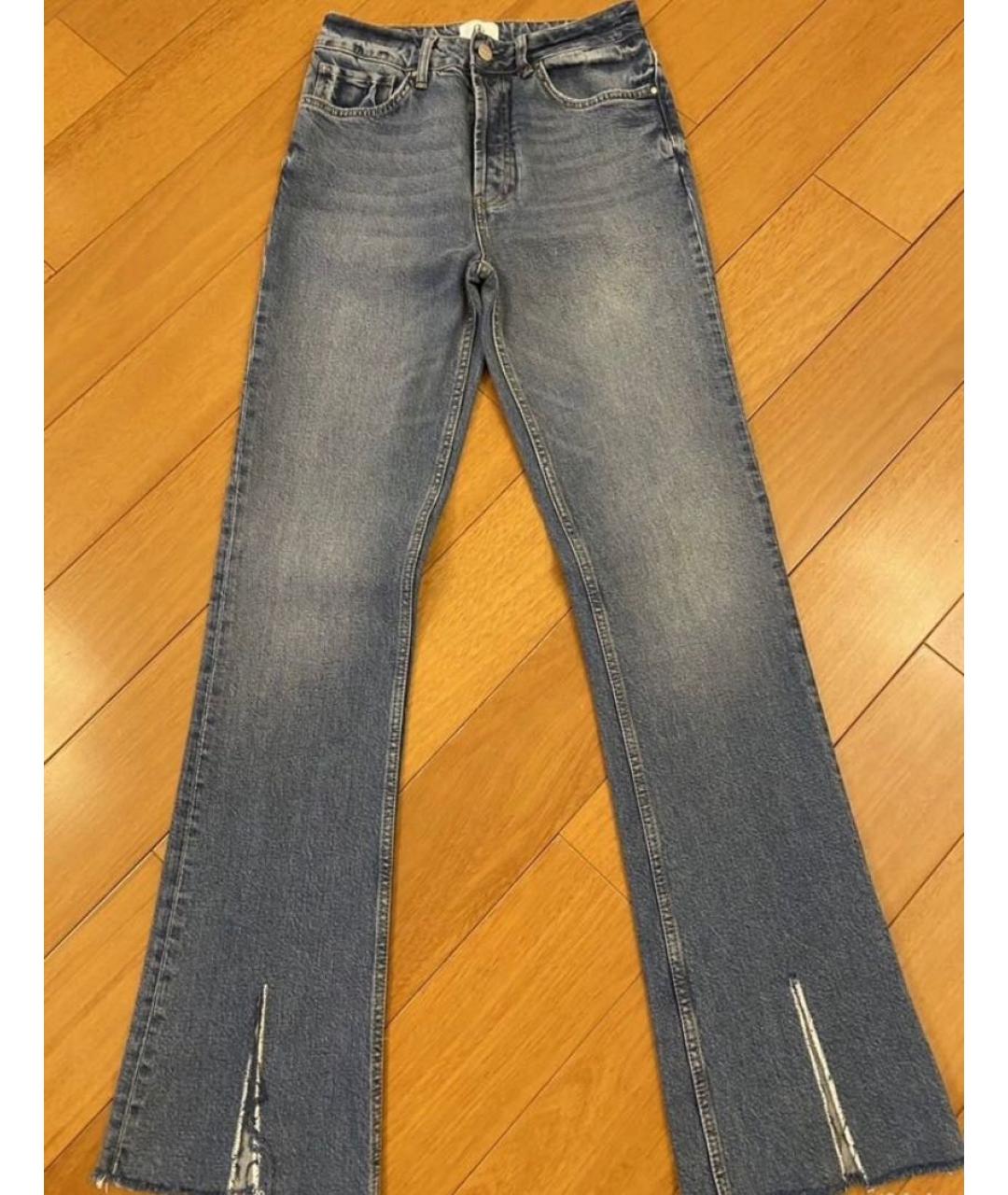 ANINE BING Синие хлопковые джинсы клеш, фото 5