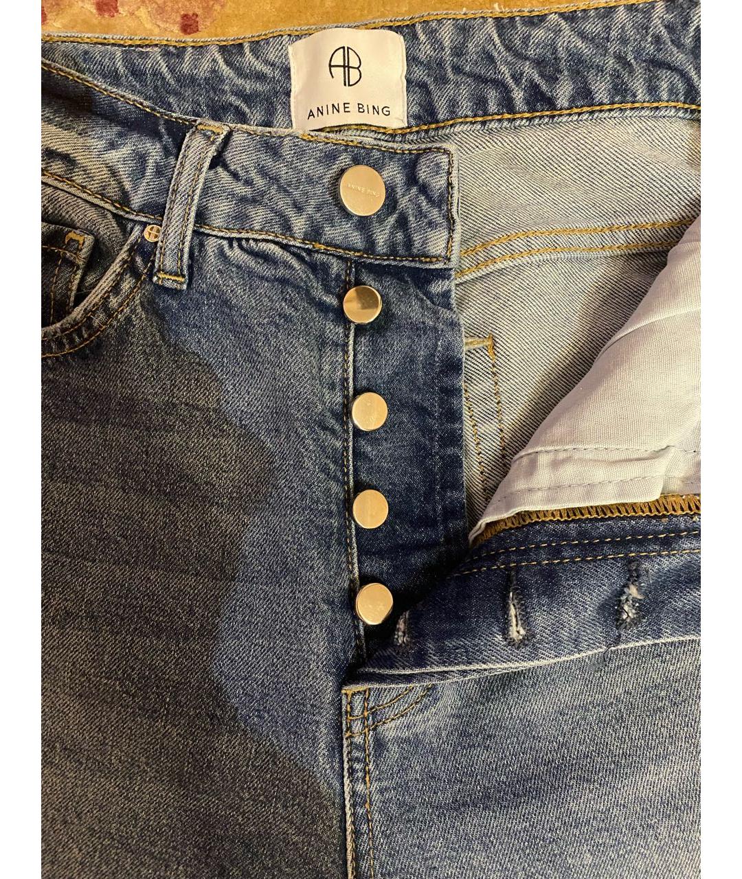 ANINE BING Синие хлопковые джинсы клеш, фото 2