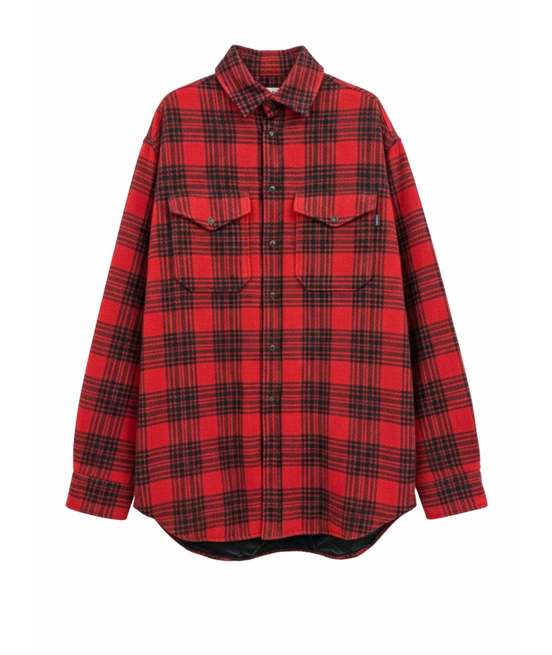 VETEMENTS Бордовая шерстяная кэжуал рубашка, фото 1