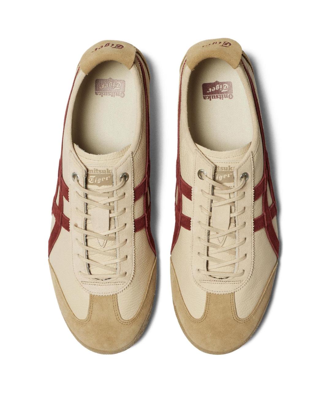 ONITSUKA TIGER Бежевые кожаные кроссовки, фото 4