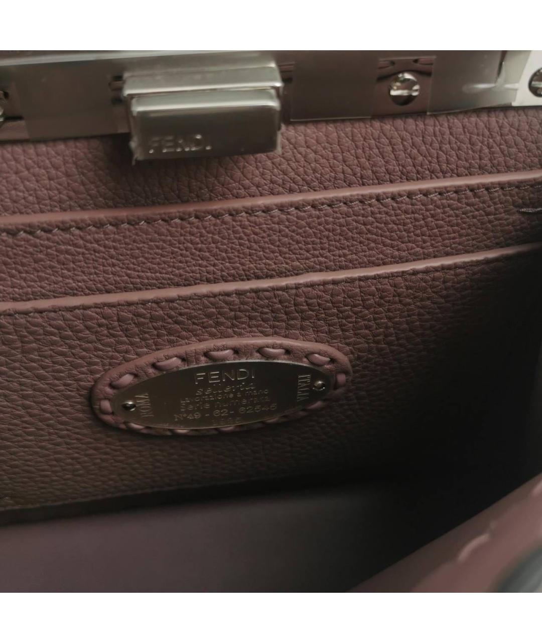 FENDI Розовая кожаная сумка тоут, фото 7