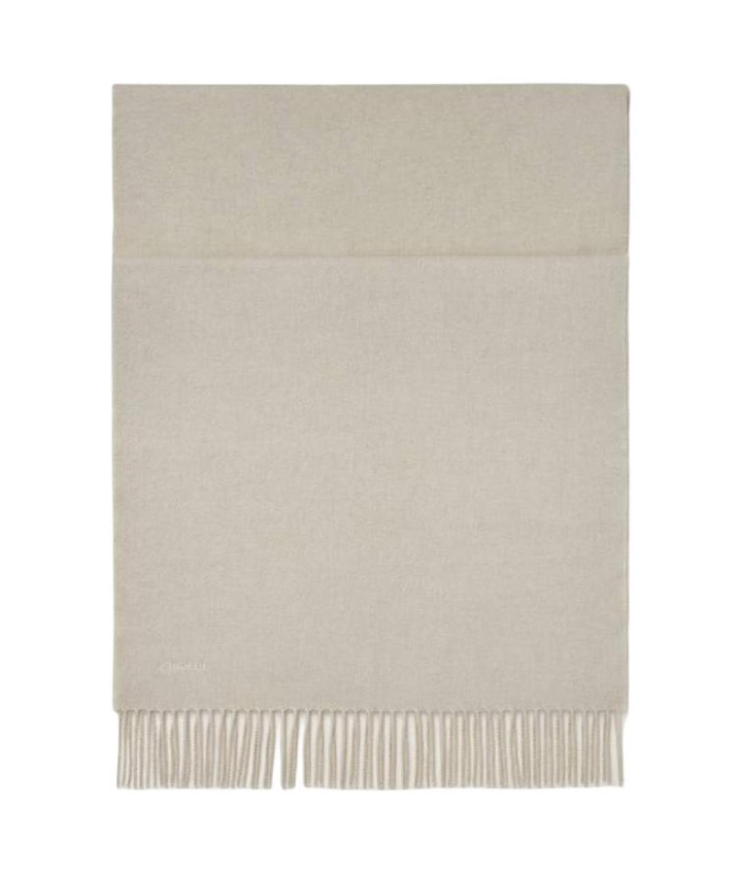 HERMES Бежевый кашемировый шарф, фото 1