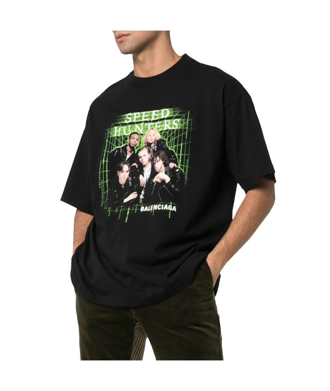 BALENCIAGA Черная футболка, фото 3