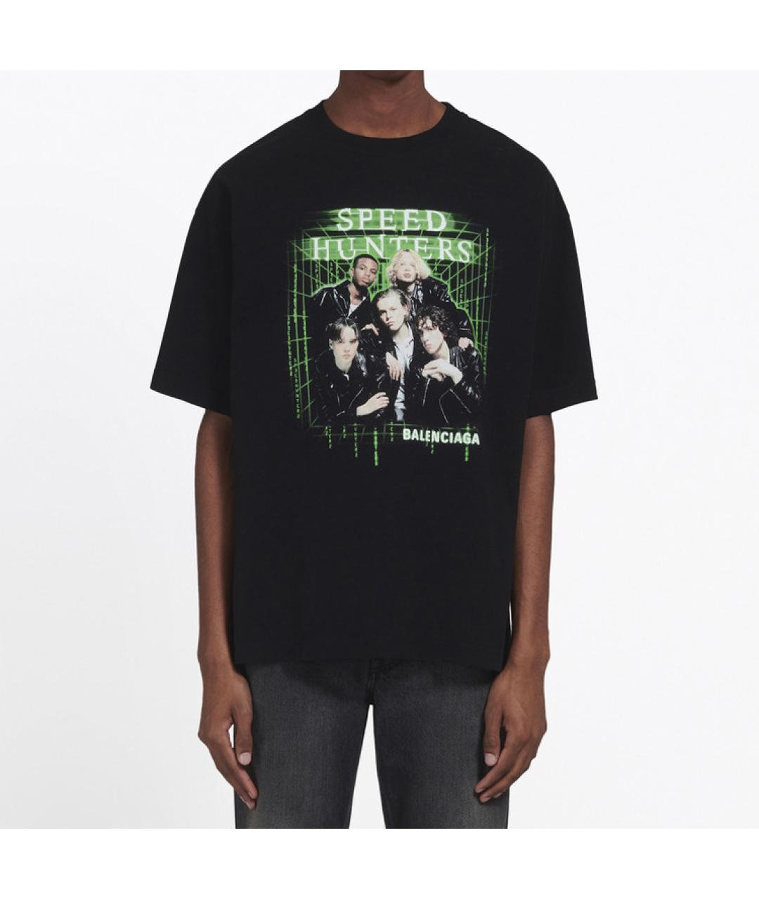 BALENCIAGA Черная футболка, фото 4