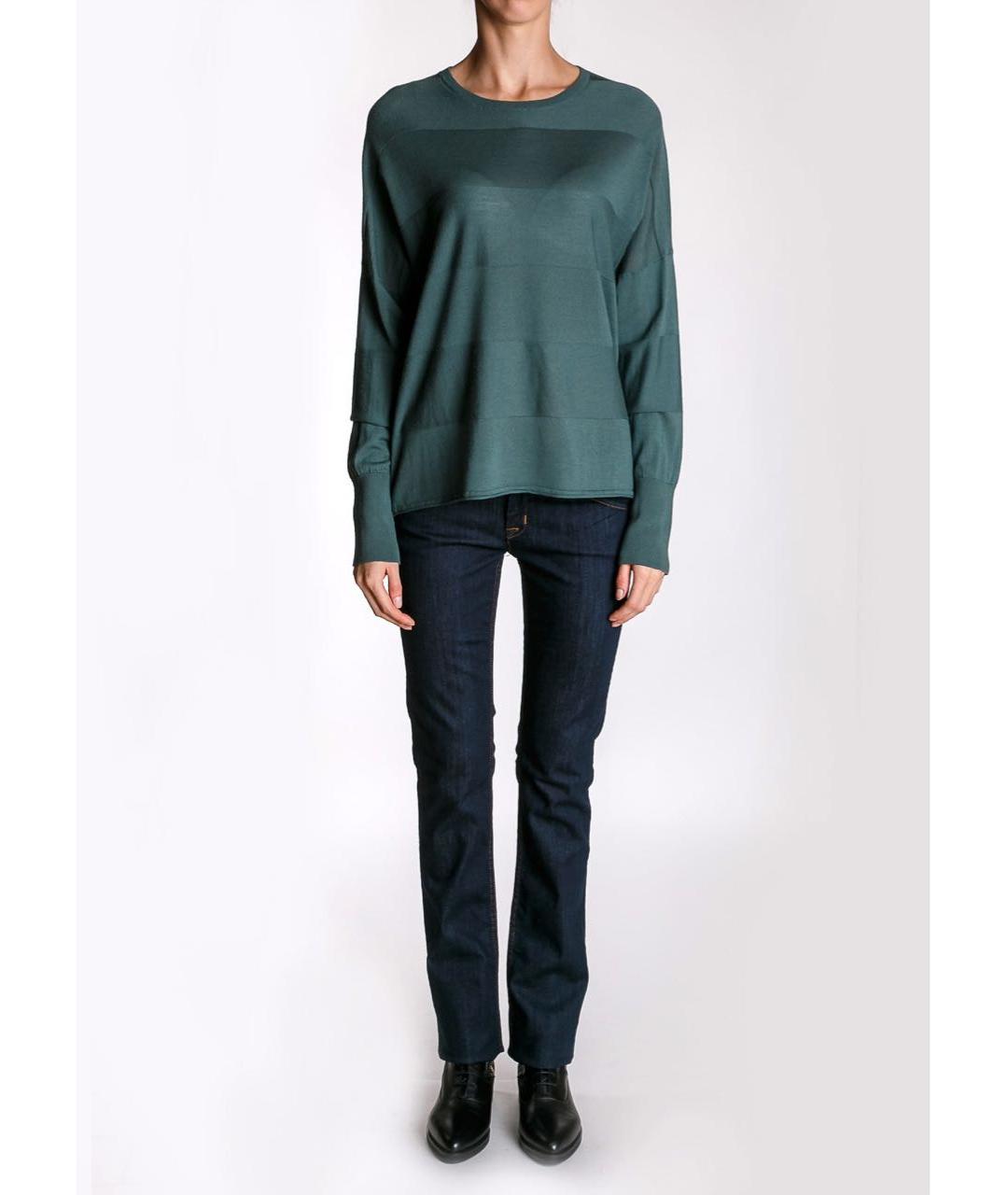 Bruno Manetti Зеленый шерстяной джемпер / свитер, фото 2