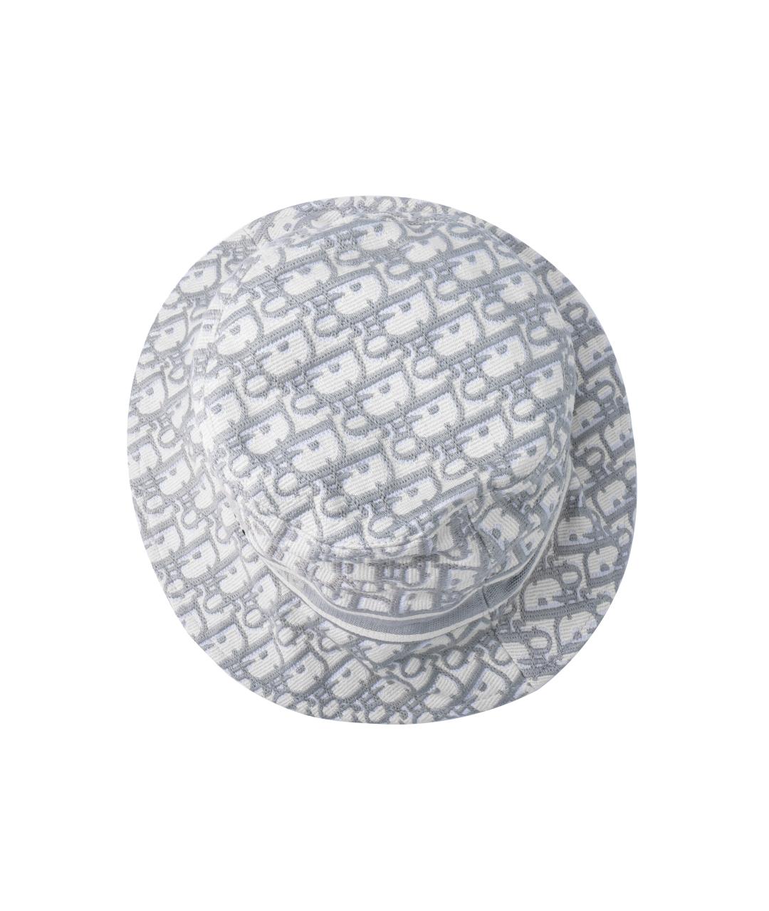 CHRISTIAN DIOR Серая хлопковая панама, фото 2