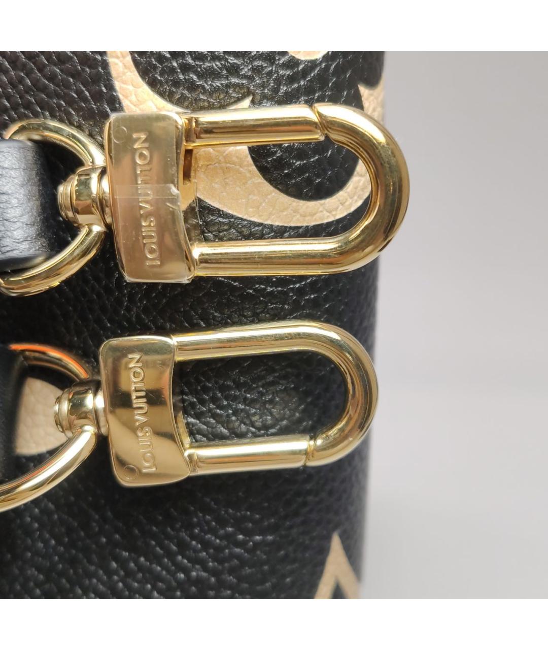 LOUIS VUITTON Черная кожаная сумка с короткими ручками, фото 7