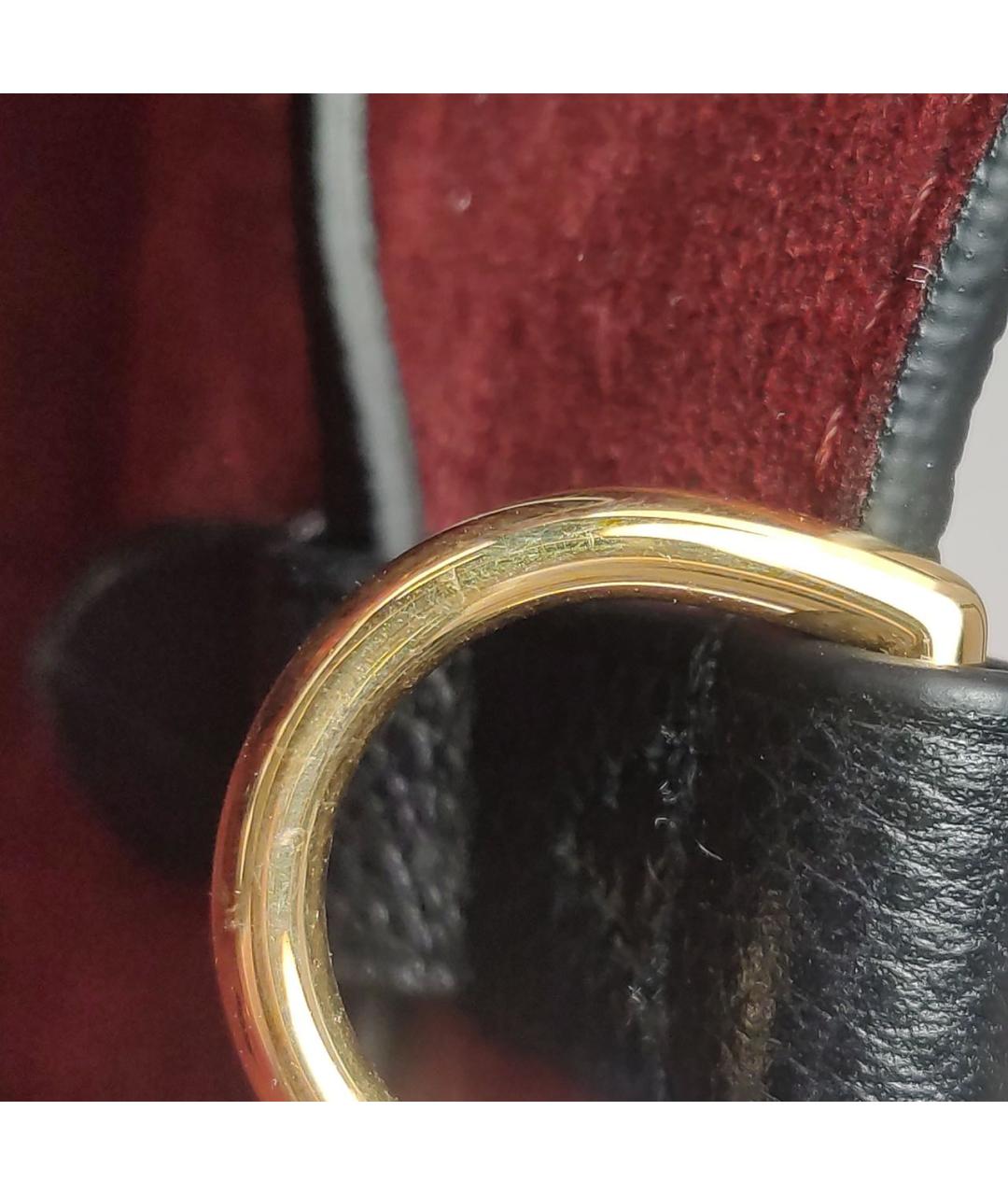 LOUIS VUITTON Черная кожаная сумка с короткими ручками, фото 8