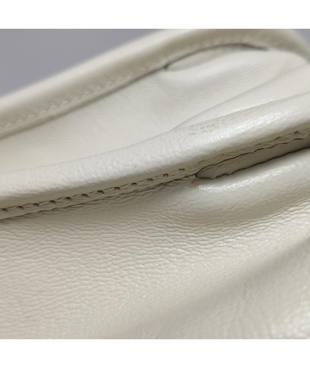 GUCCI Белая кожаная сумка тоут, фото 8