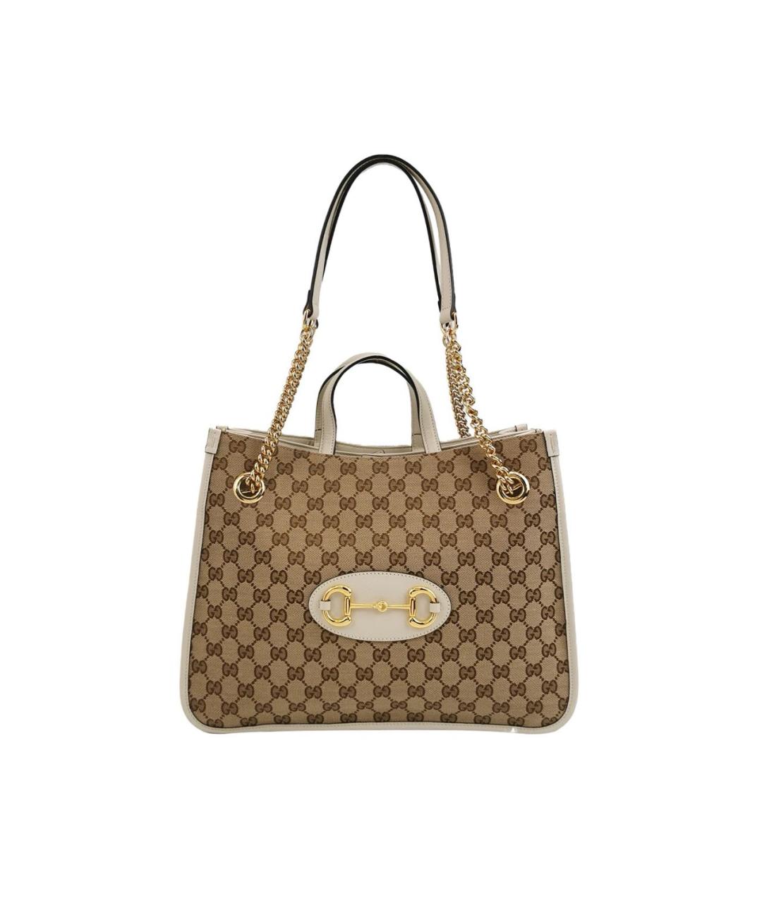 GUCCI Белая кожаная сумка тоут, фото 9