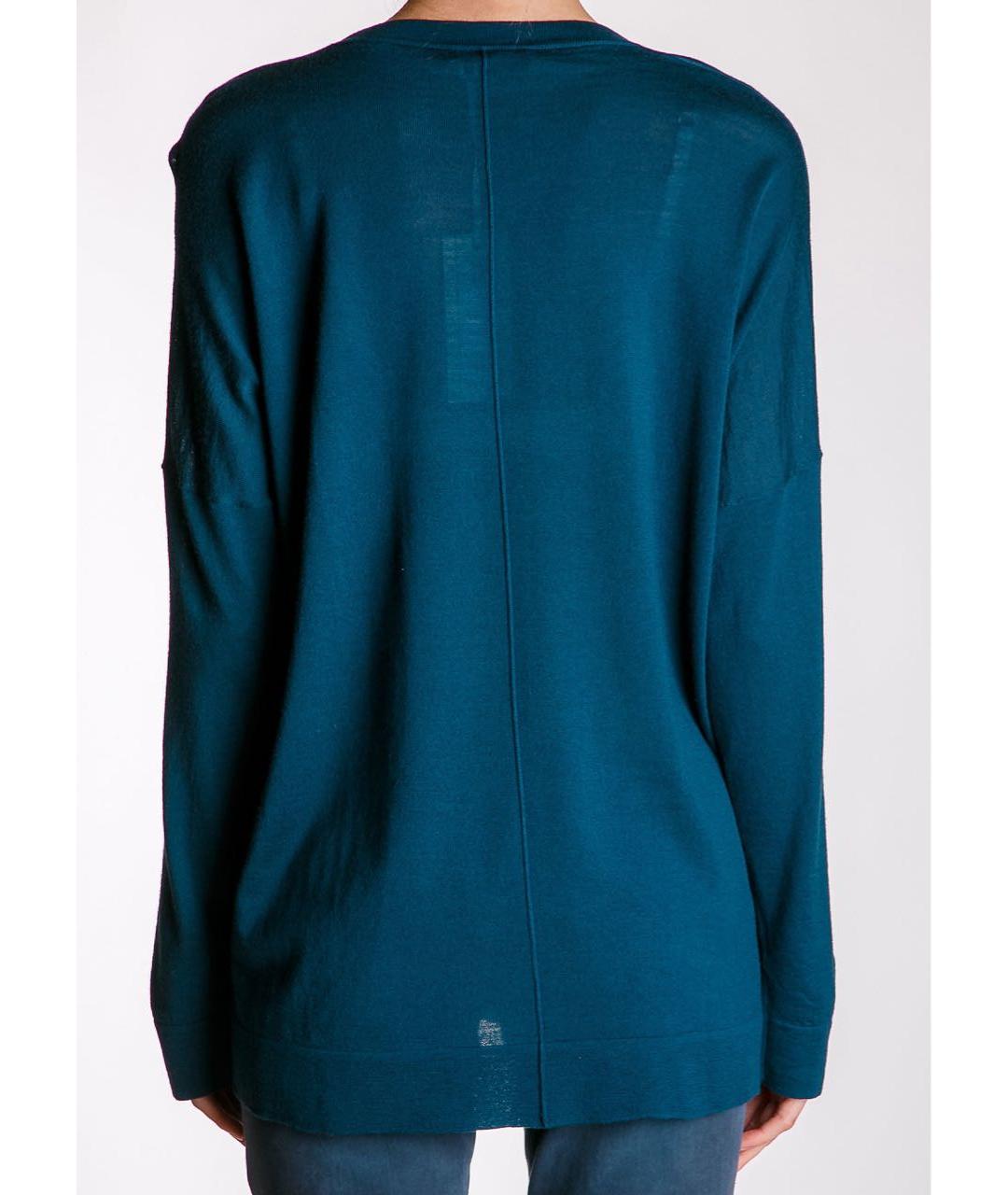 Bruno Manetti Темно-синий шерстяной джемпер / свитер, фото 4