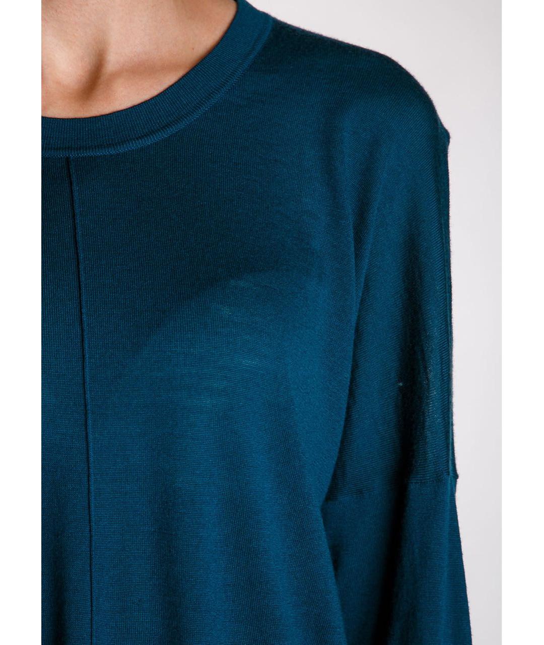 Bruno Manetti Темно-синий шерстяной джемпер / свитер, фото 5