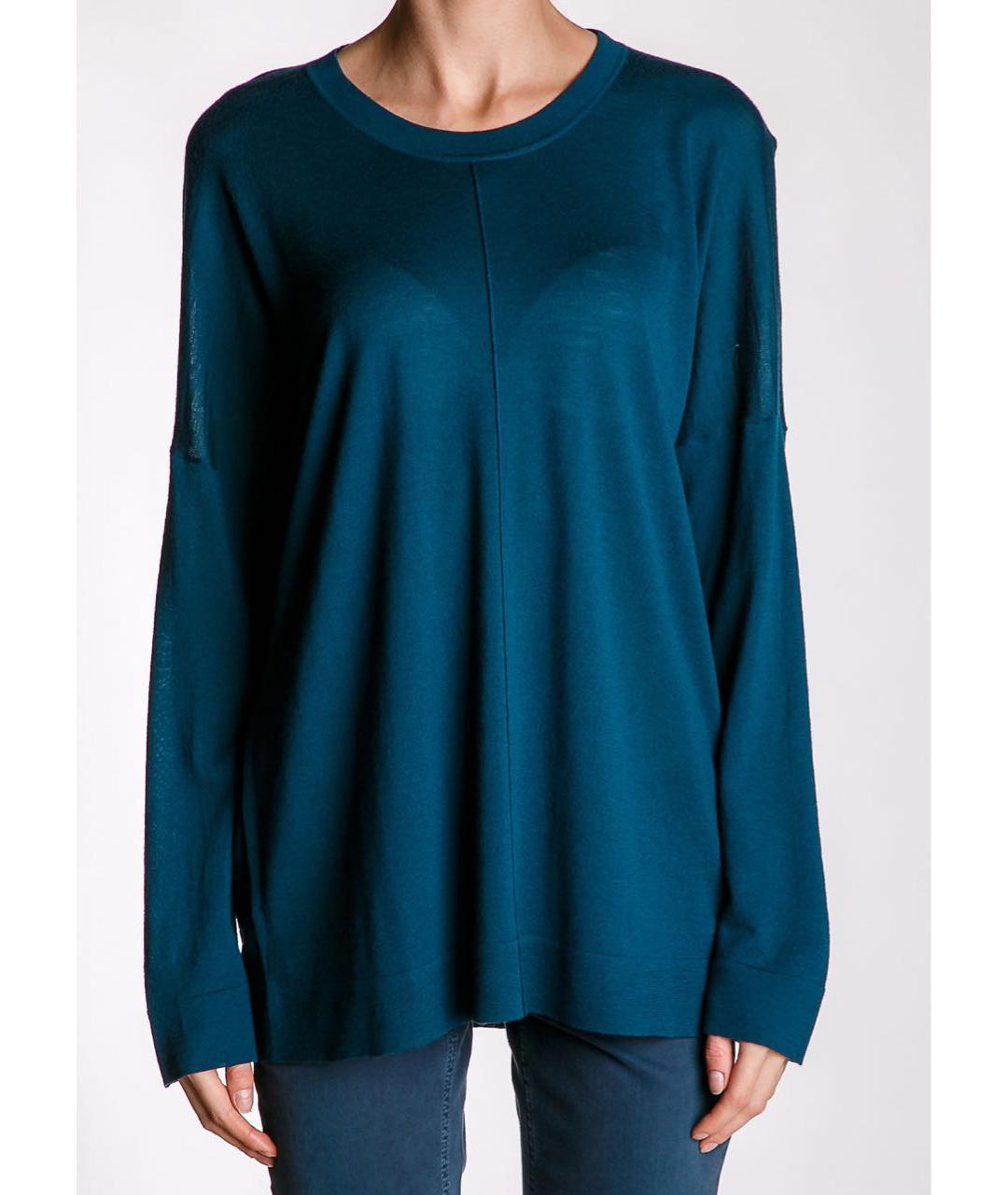 Bruno Manetti Темно-синий шерстяной джемпер / свитер, фото 3