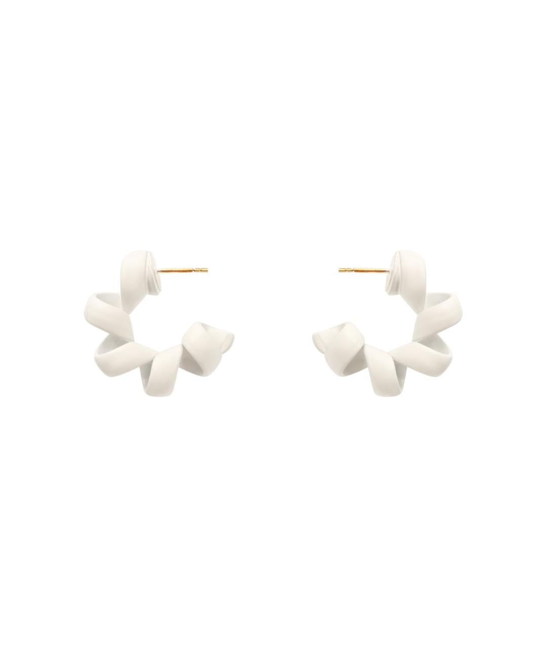 BOTTEGA VENETA Белые серебряные серьги, фото 10