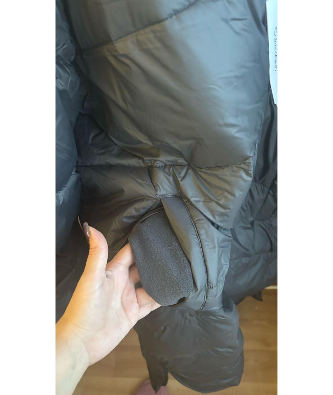 CALVIN KLEIN Антрацитовый полиэстеровый пуховик, фото 8