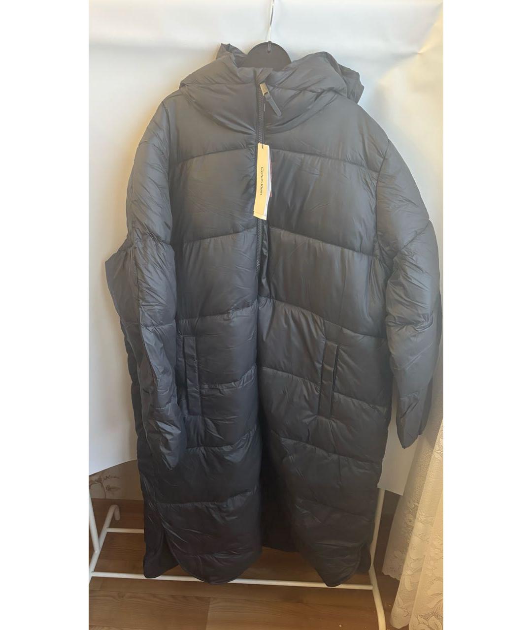 CALVIN KLEIN Антрацитовый полиэстеровый пуховик, фото 3
