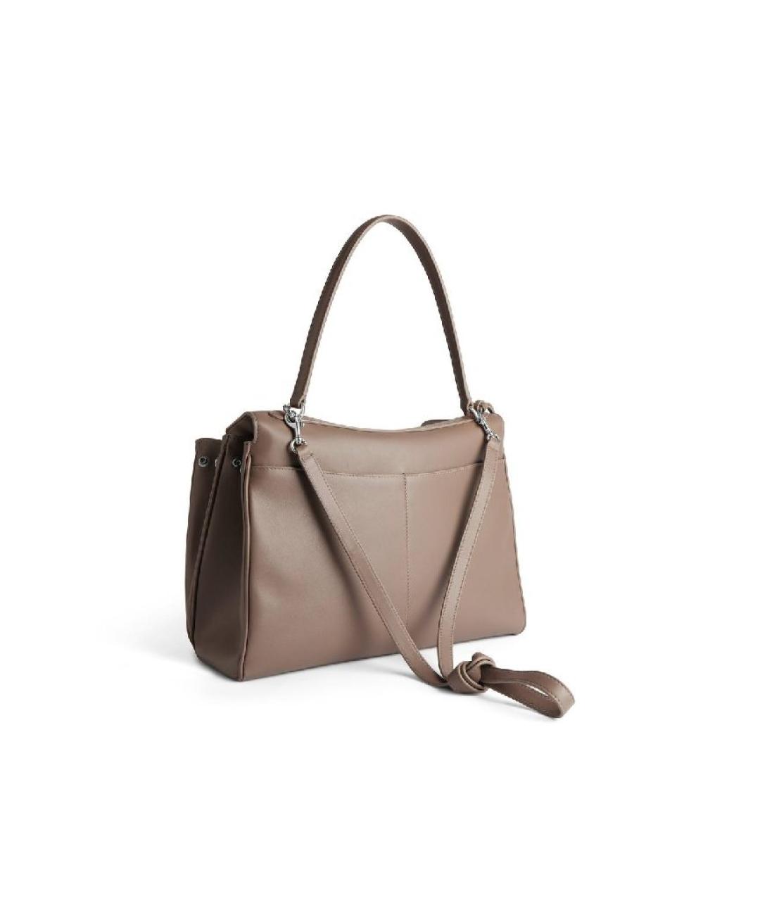 BALENCIAGA Бежевая кожаная сумка через плечо, фото 2