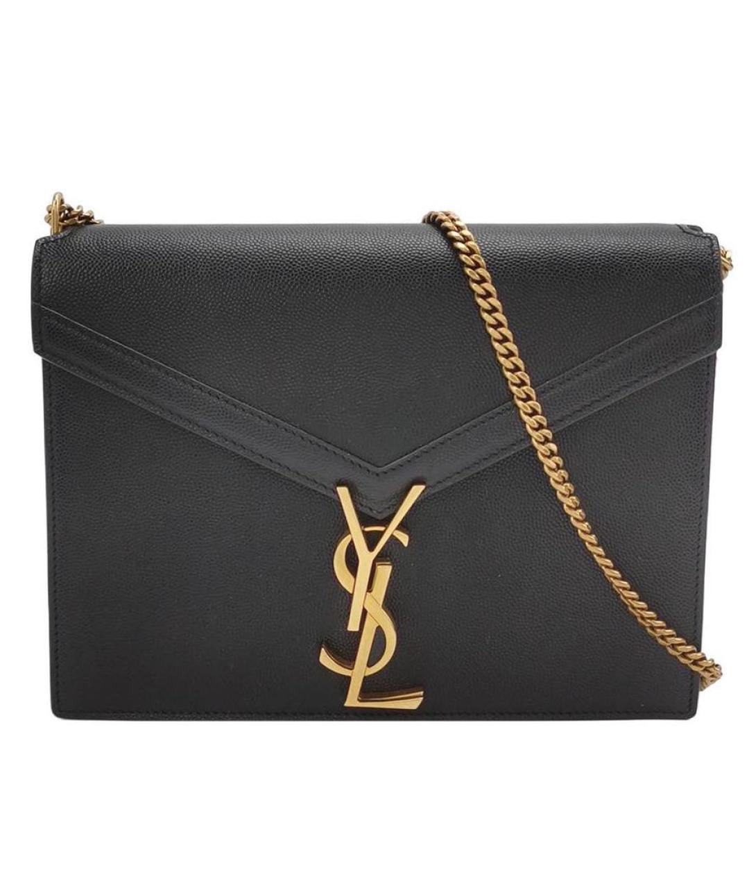 SAINT LAURENT Черная кожаная сумка через плечо, фото 9