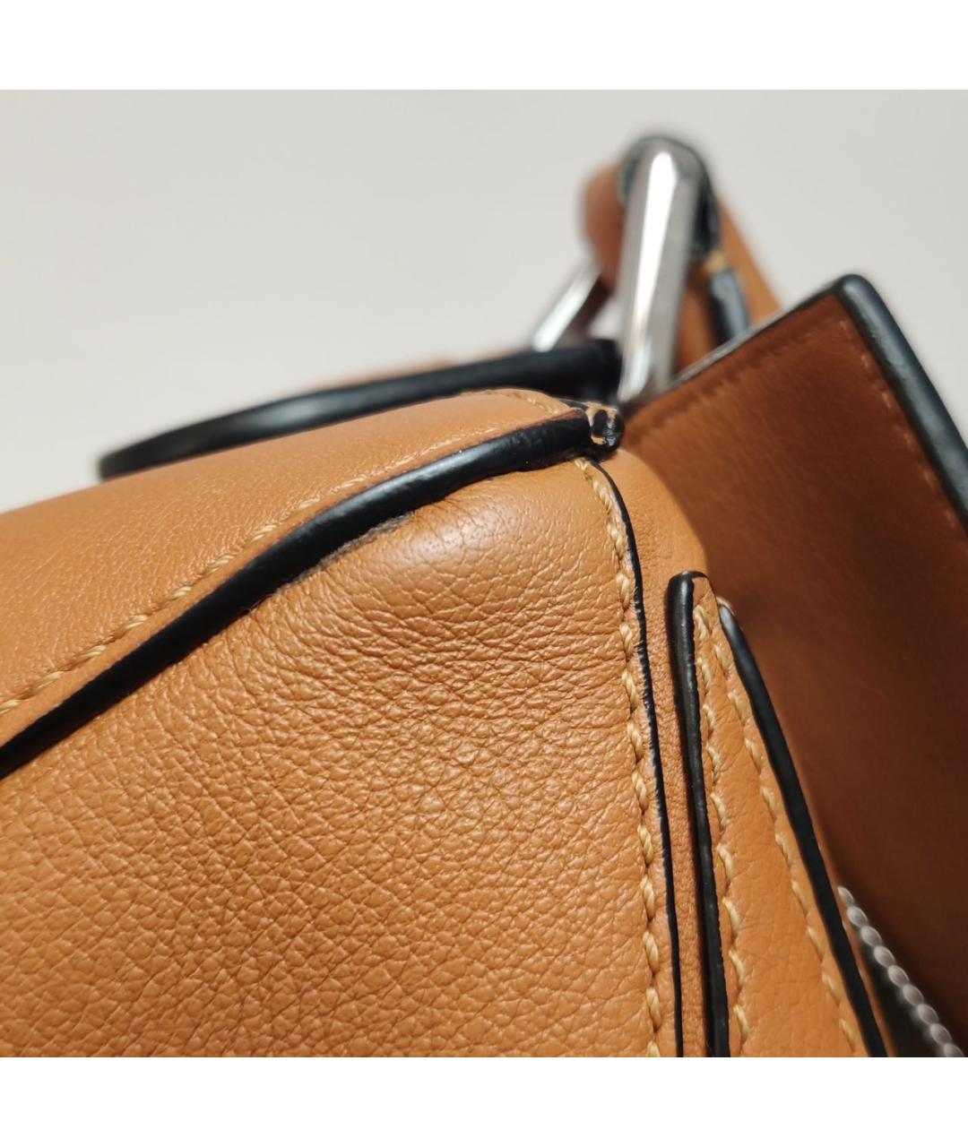 LOEWE Коричневая кожаная сумка через плечо, фото 6