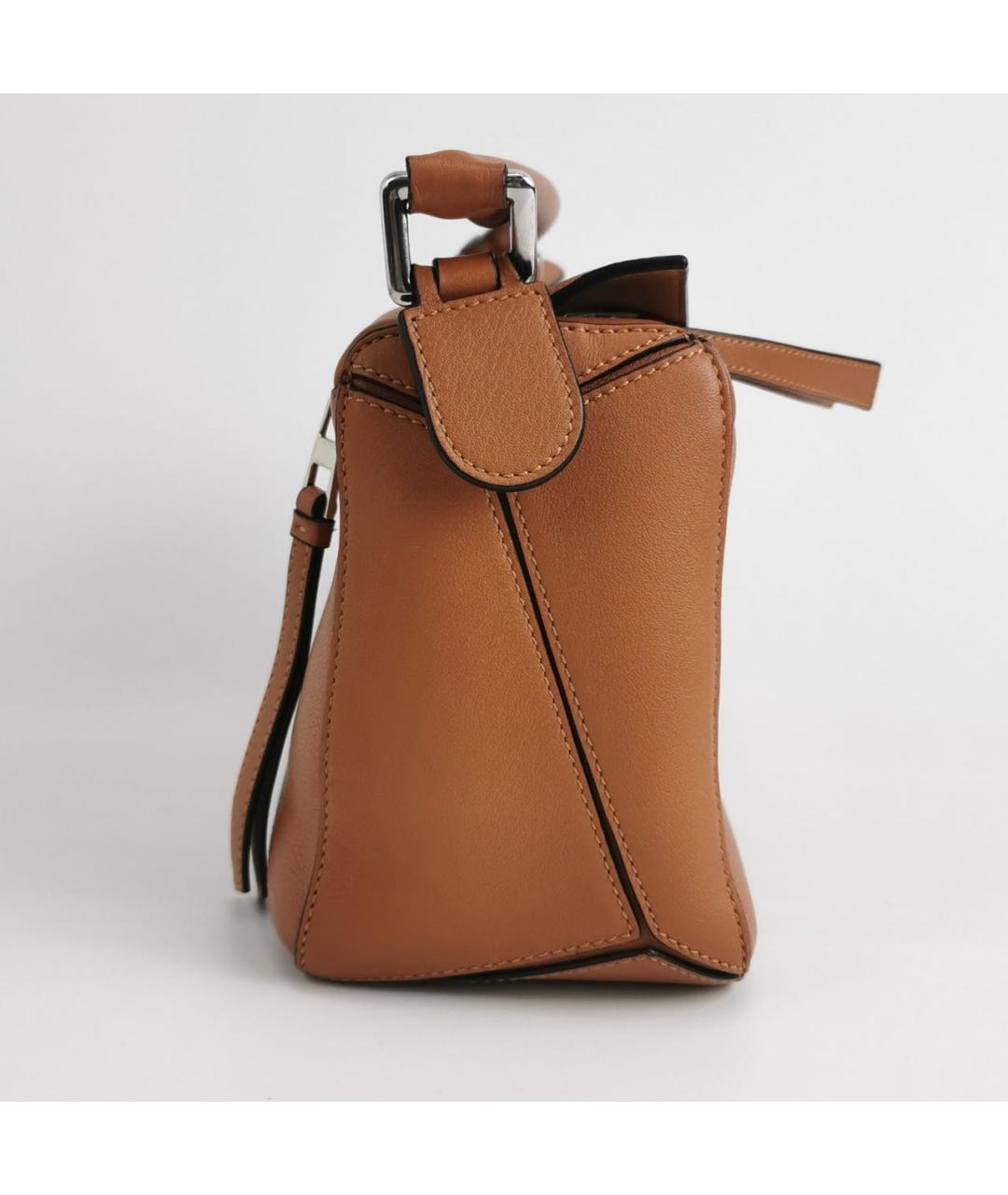 LOEWE Коричневая кожаная сумка через плечо, фото 3