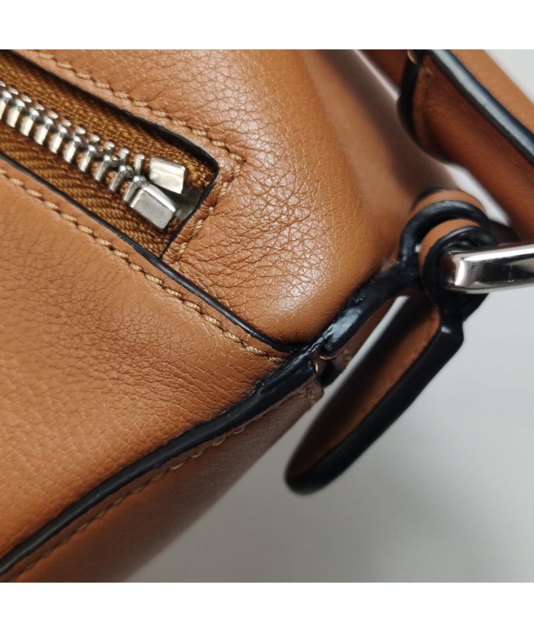 LOEWE Коричневая кожаная сумка через плечо, фото 8