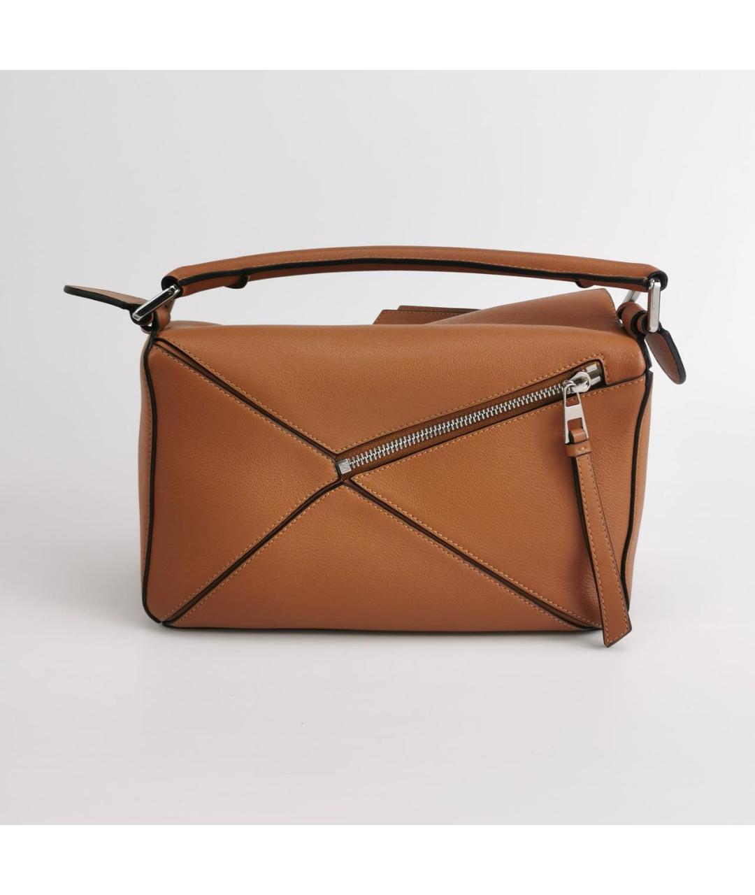 LOEWE Коричневая кожаная сумка через плечо, фото 4