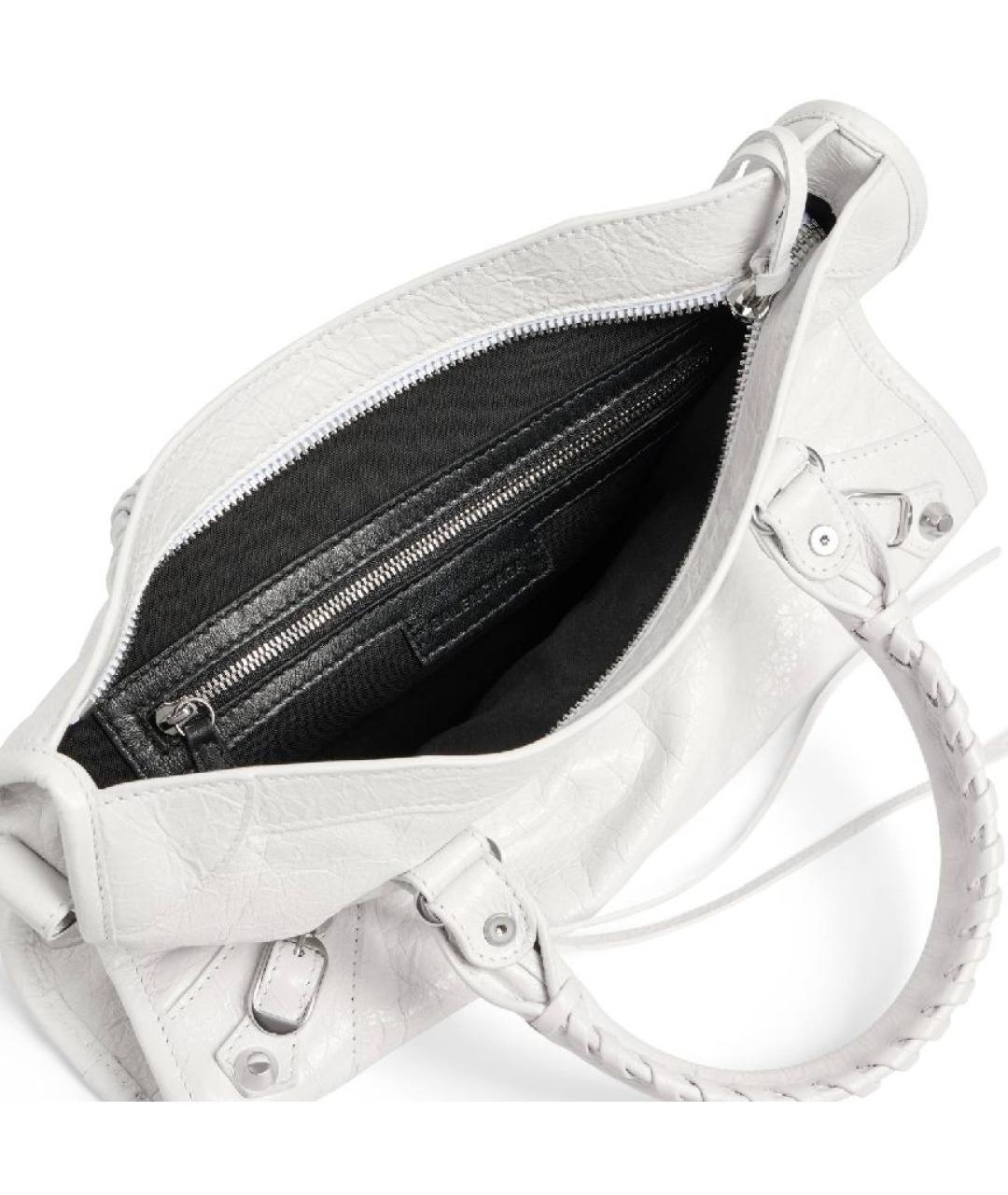 BALENCIAGA Белая кожаная сумка через плечо, фото 2
