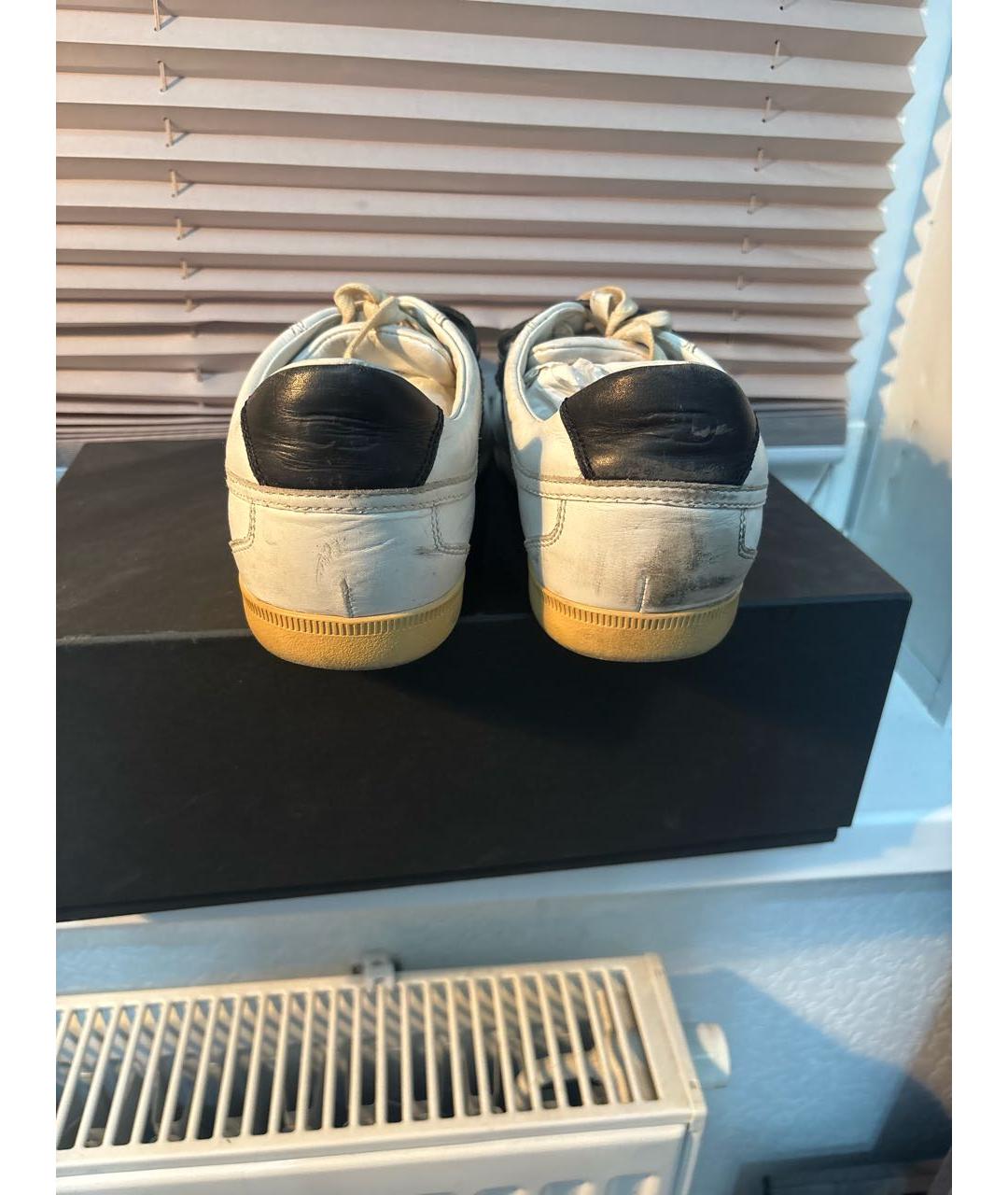 CHRISTIAN DIOR Белые кожаные низкие кроссовки / кеды, фото 4