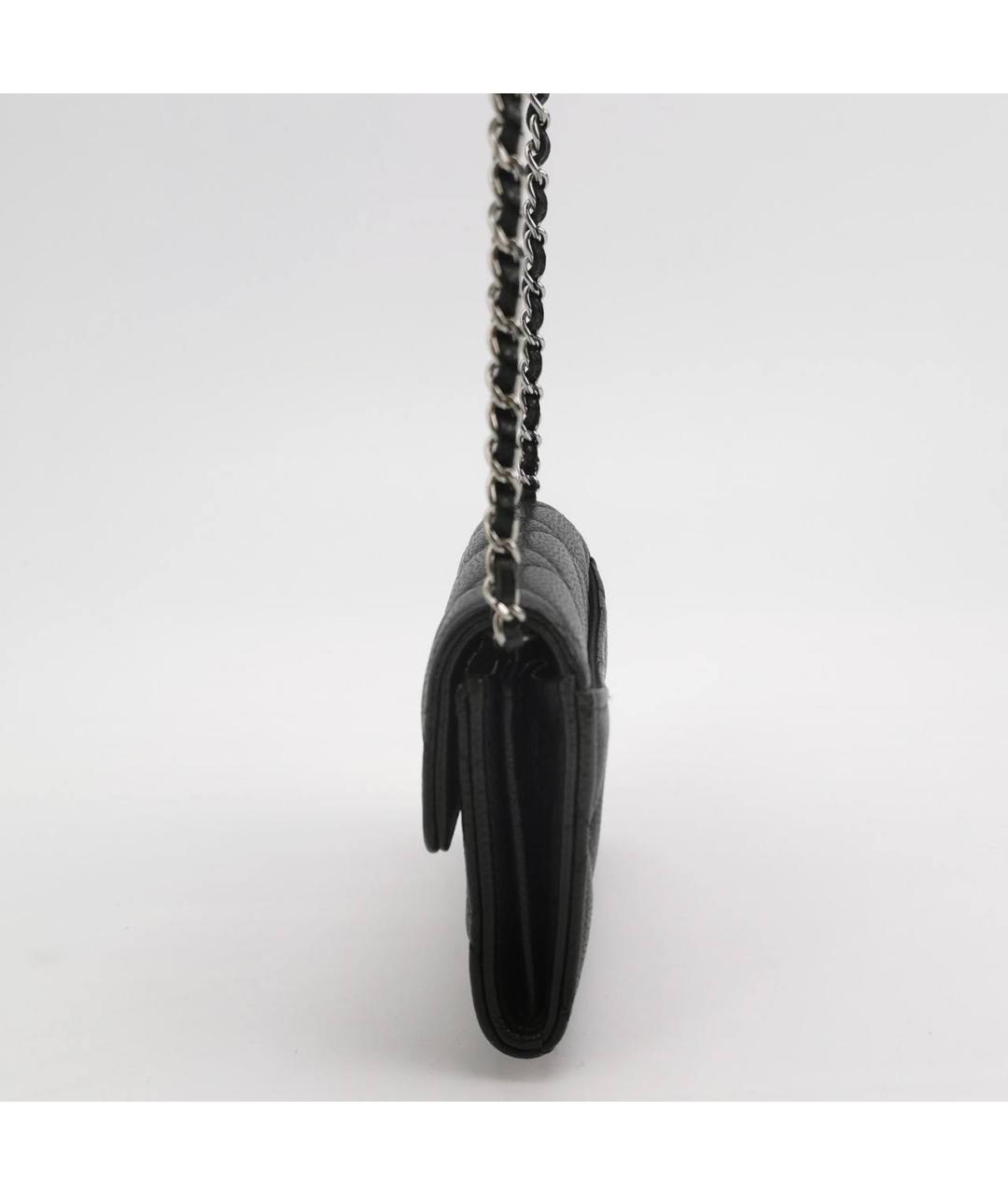 CHANEL Черная кожаная сумка через плечо, фото 2