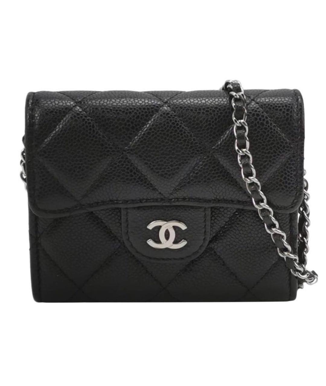 CHANEL Черная кожаная сумка через плечо, фото 9