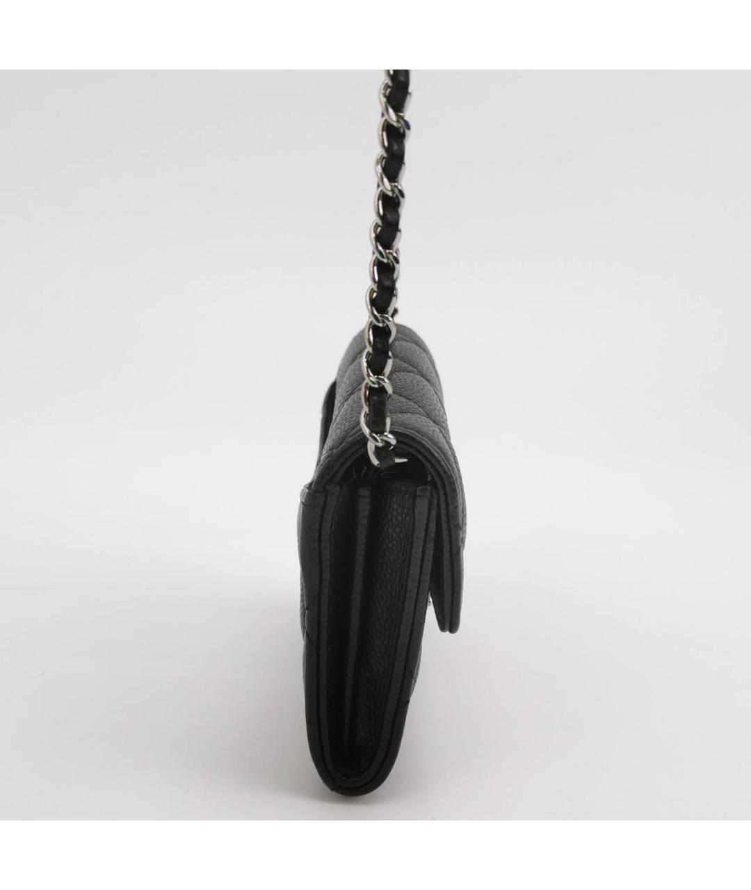 CHANEL Черная кожаная сумка через плечо, фото 3