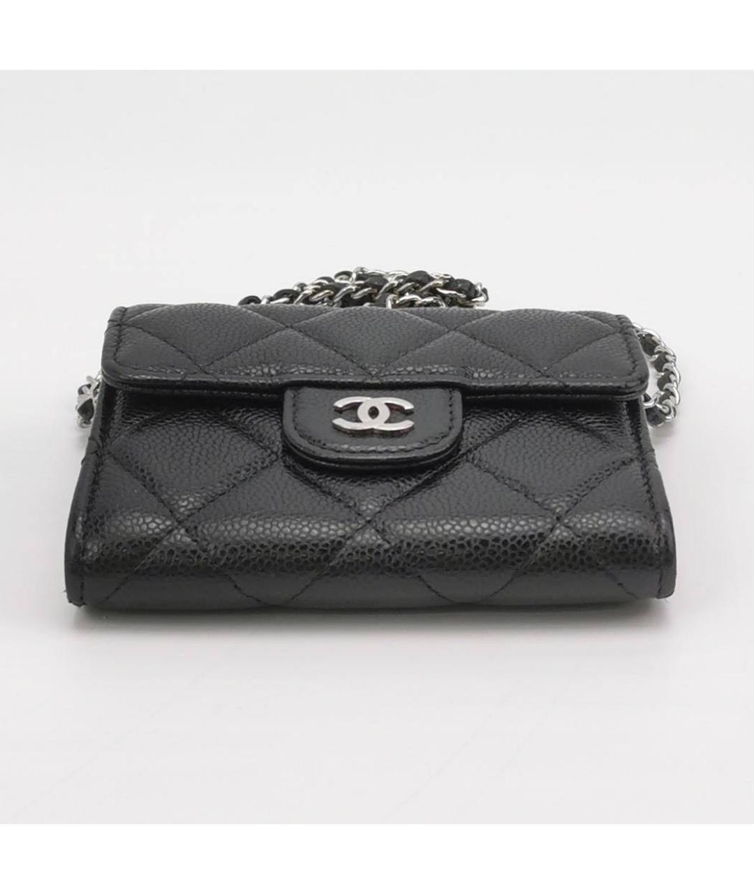 CHANEL Черная кожаная сумка через плечо, фото 5