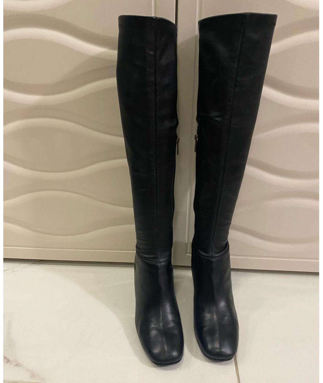 LE SILLA Черные кожаные сапоги, фото 2