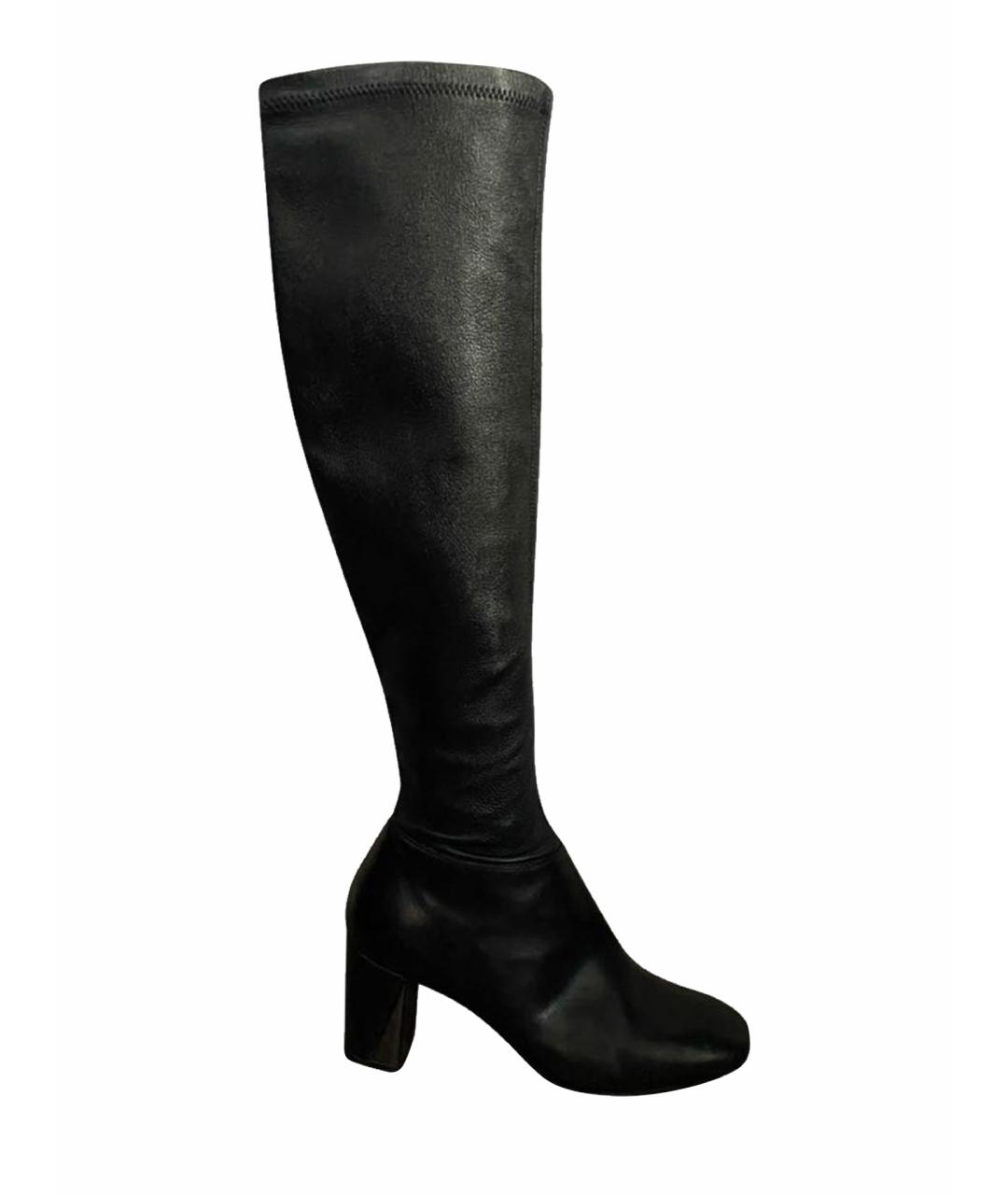 LE SILLA Черные кожаные сапоги, фото 1