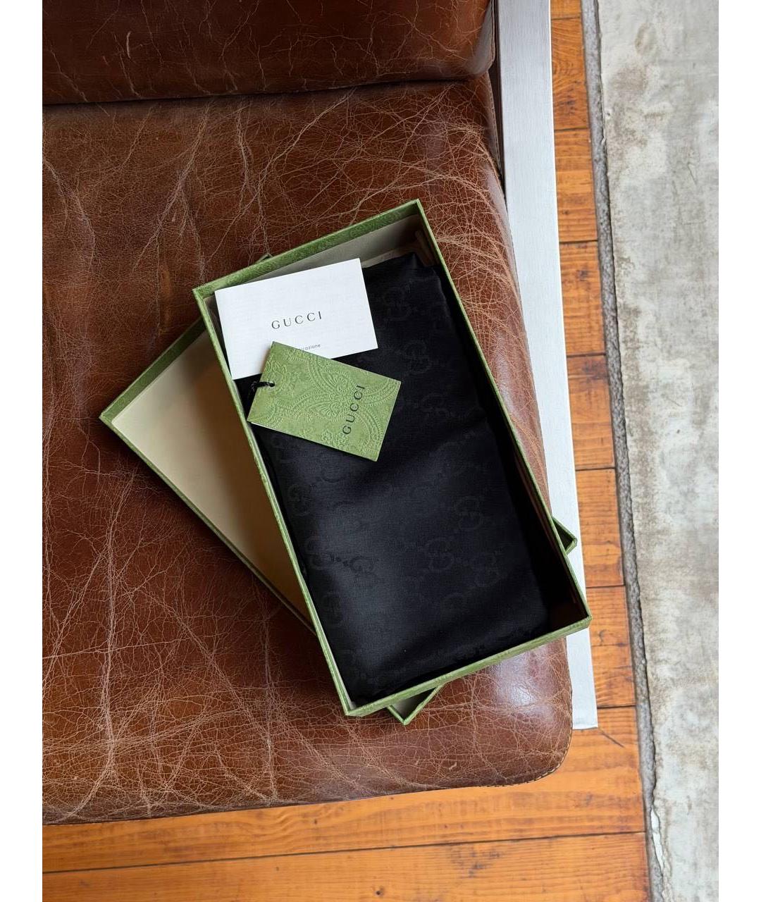 GUCCI Черный платок, фото 2