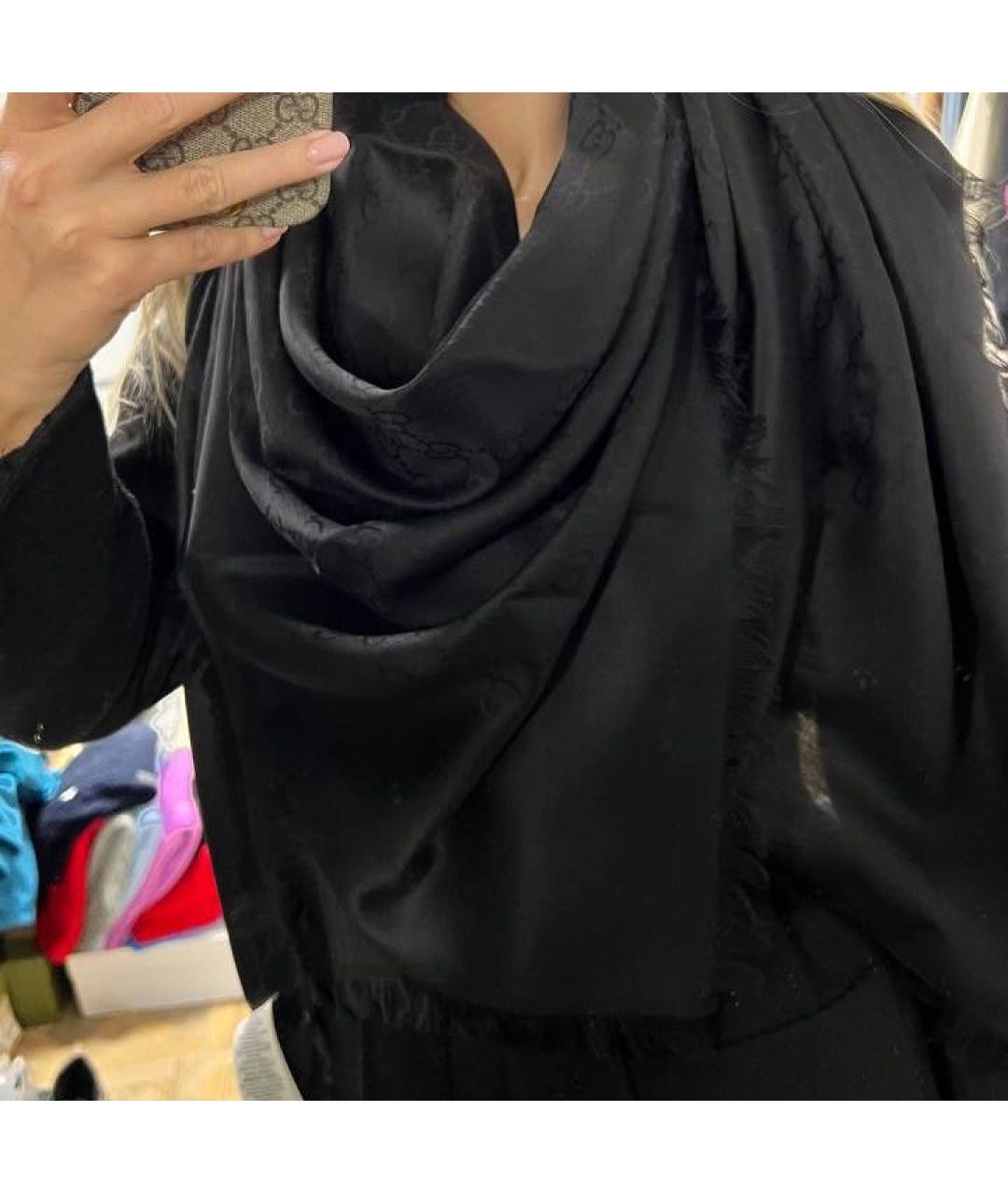 GUCCI Черный платок, фото 4