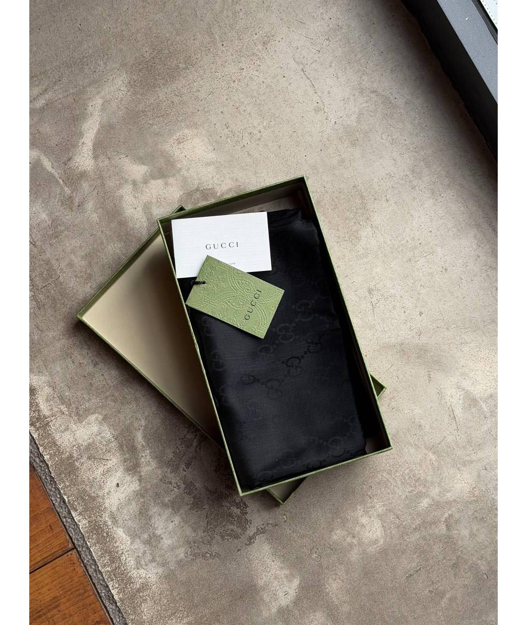 GUCCI Черный платок, фото 5