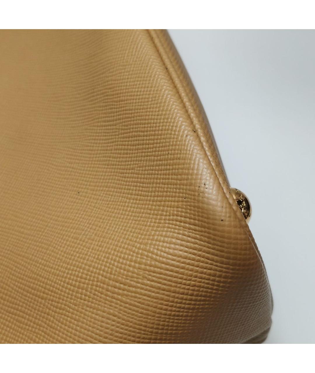 PRADA Коричневая кожаная сумка тоут, фото 7